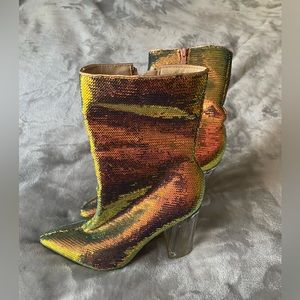 Aiit Sequin Go Go Boot Size 10